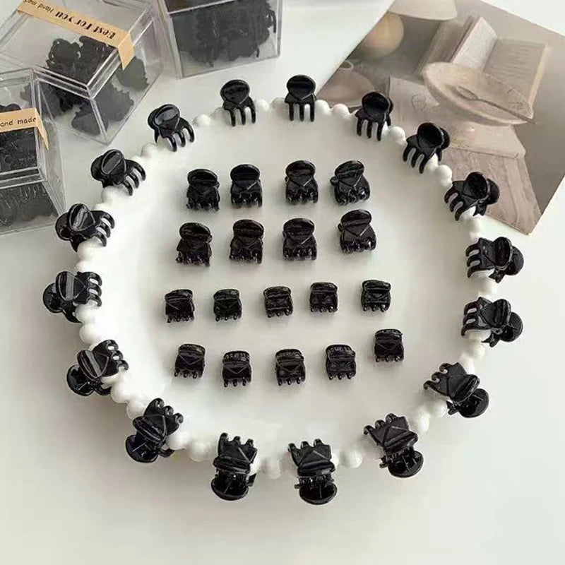 Black Small Hair Claw For Women Girls Sweet Hair Ornament