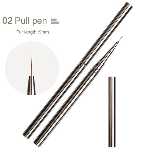 Nails Art Liner Brushes Striping Drawing Elongated Lines Painting