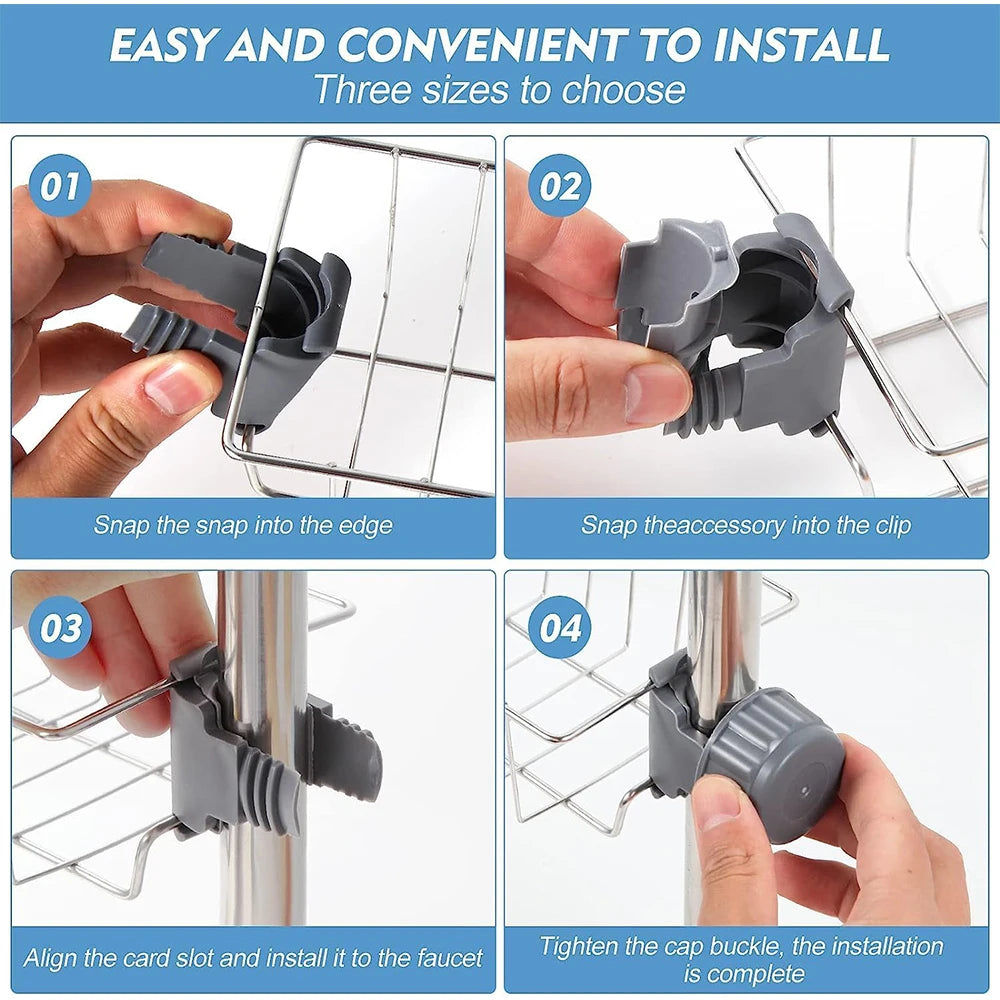Kitchen Sink Drain Rack Sponge Storage Flexible Faucet Holder Soap