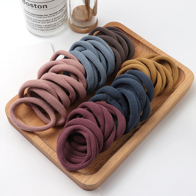 50 Pcs Girls Nylon Rubber Bands Elastic Hair Bands Hair Accessories