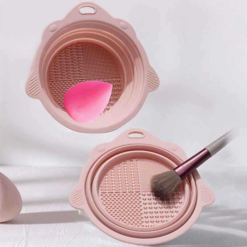 Makeup Brush Cleaner Cleaning Bowl Brush Tool Set Thorough Cleaning