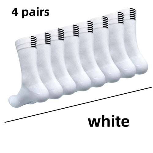 4 pairs Cycling Socks Running Quick Dry Medium Cylinder Men and Women
