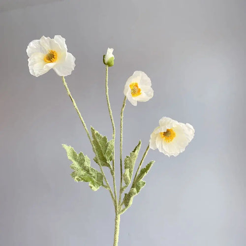 Artificial Flowers Fake Poppy Silk Flowers Long Stem Housewarming