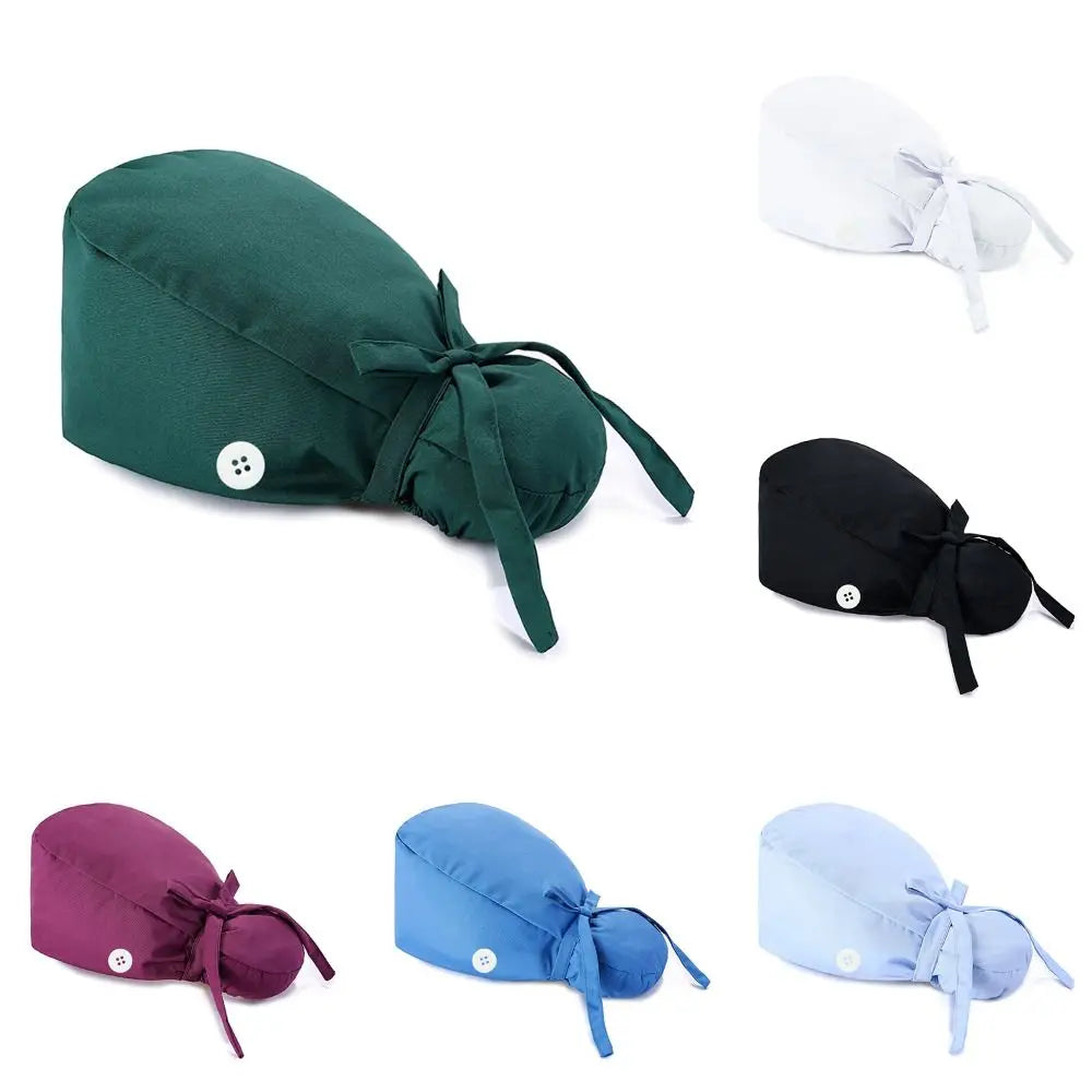 Adjustable Surgical Scrub Caps Working Cap Ponytail Holder Bouffant