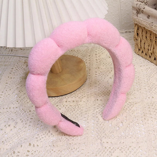 Fashion Microfiber Washing Wristbands Scrunchies Puffy Headband Spa