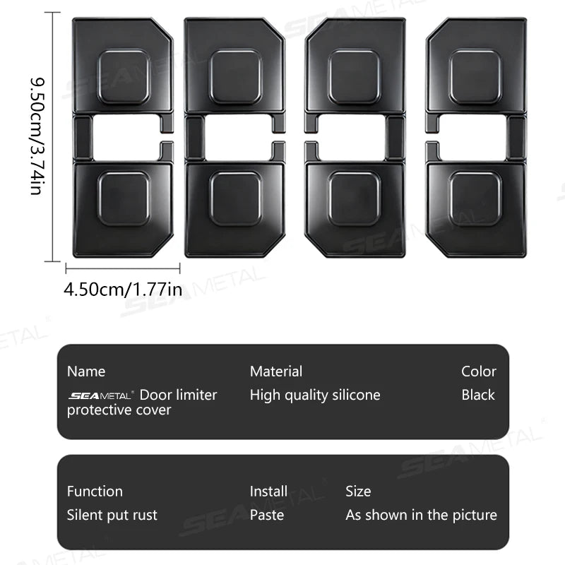 SEAMETAL Car Door Shockproof Cushion Waterproof Silicone Shock