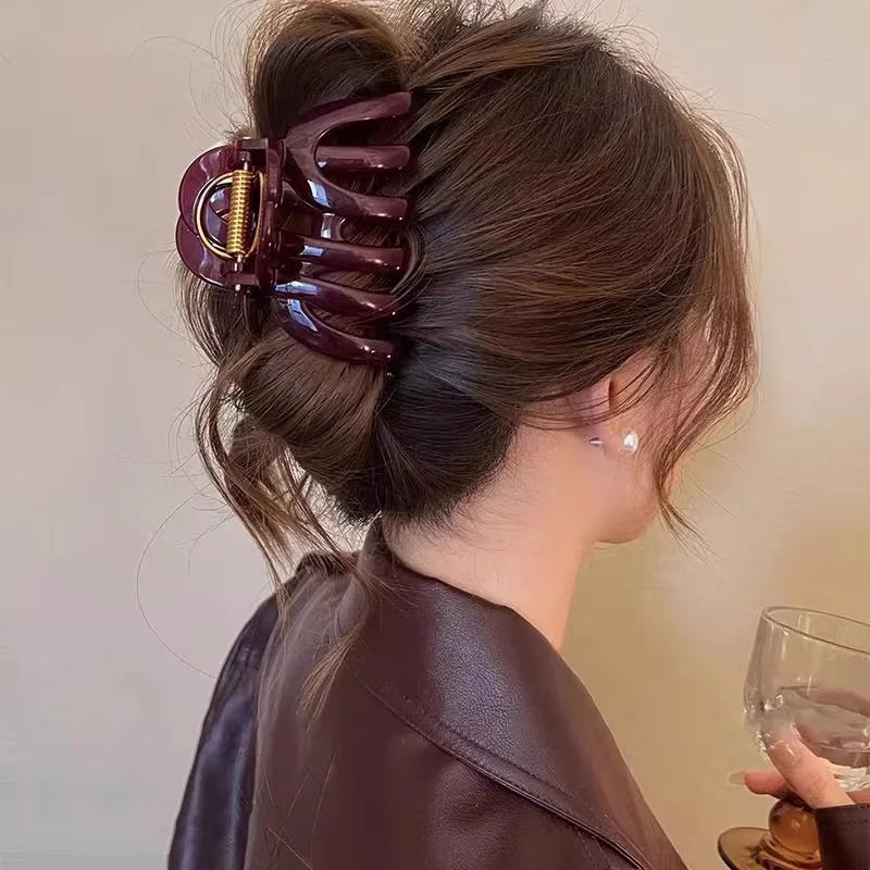 Top Grade Pumpkin Hair Claw Clip For Women Sweet Hair