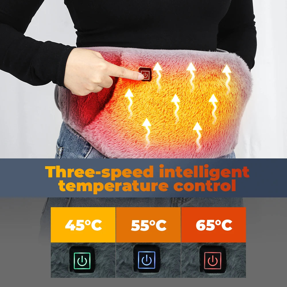 2 in 1 Electric Hand Warmer Waist Belt USB Rechargeable Graphene 3