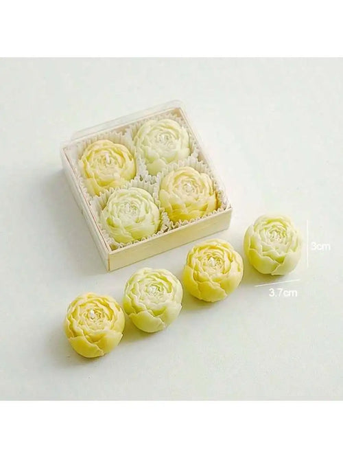 4 Pcs/Set Hand Made Rose Fragrance, Scented Candles, Hand Made Bouquet
