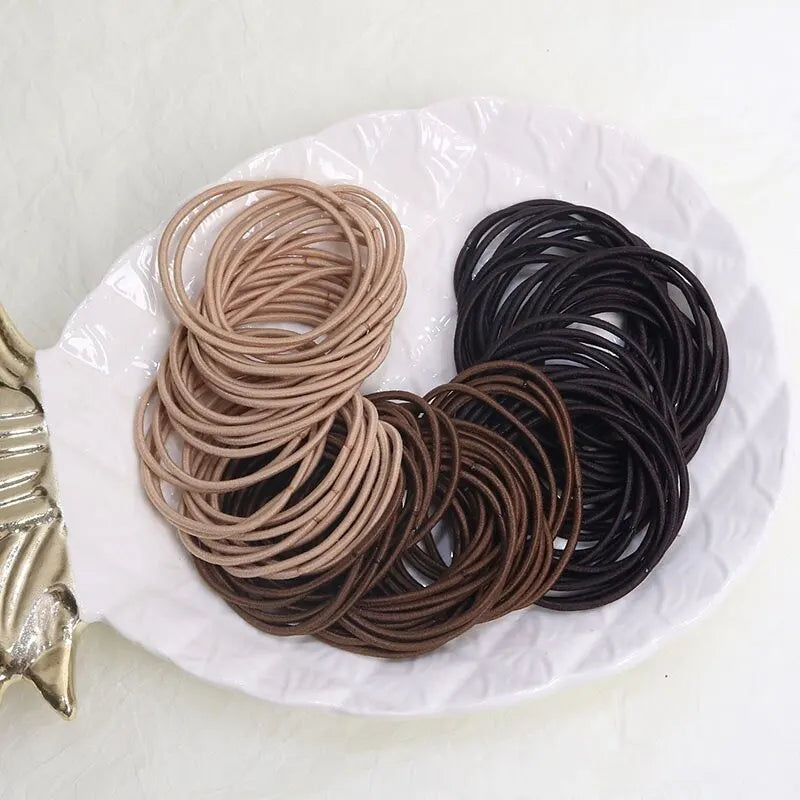 5CM New Color Nylon Elastic Hair Tie Rubber Band for Women Men Thin