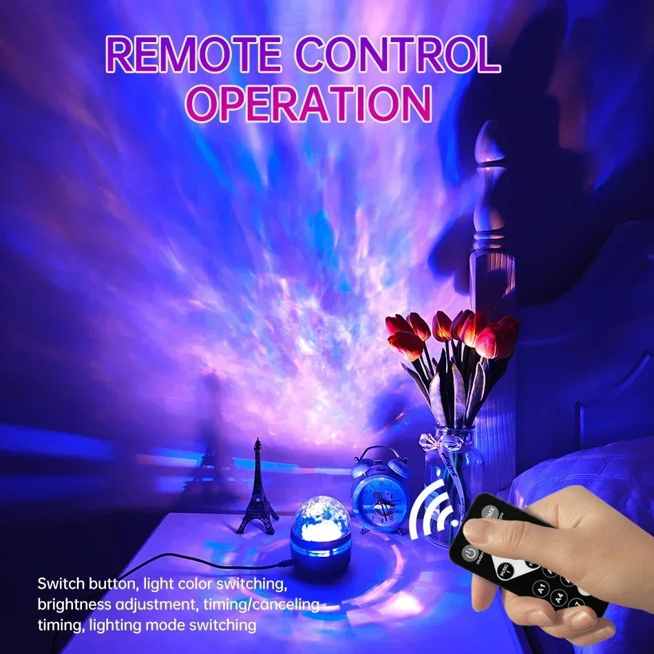 LED Galaxy Projector Light Multi-color Remote Control for Bedroom