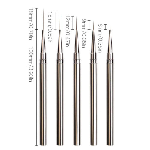 Nails Art Liner Brushes Striping Drawing Elongated Lines Painting