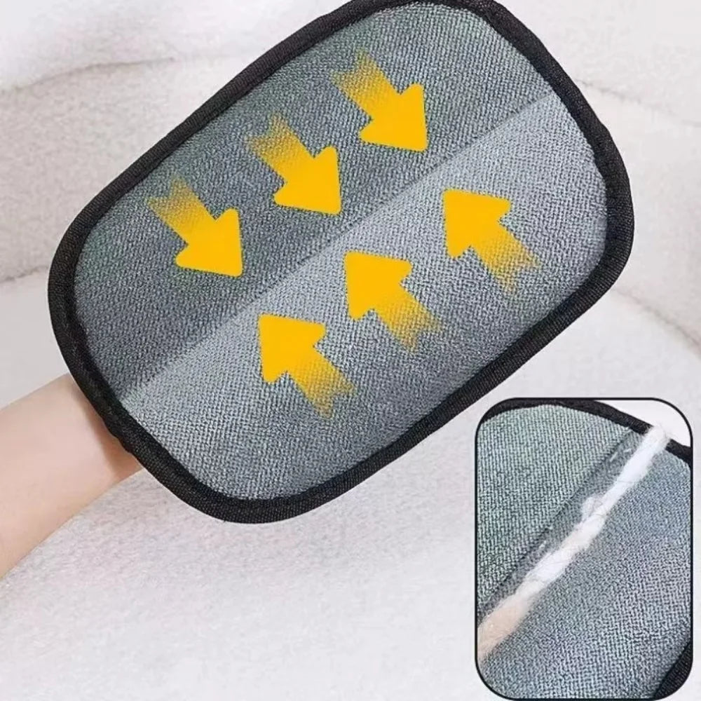 Washable Pet Hair Removal Gloves, Double‑sided Lint Dehairing Tool for