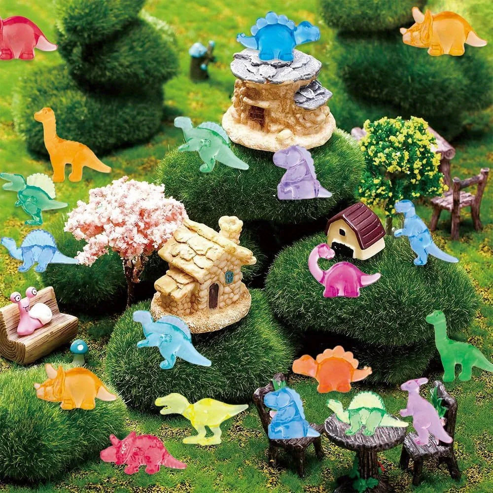 Mini Dinosaur Figurines 12 Styles Tiny Resin Animals Vase Fillers