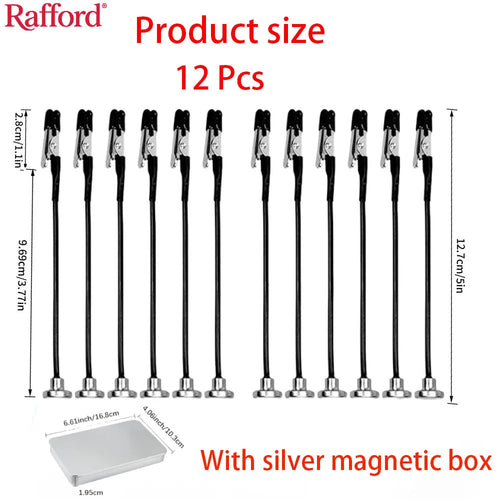 Rafford 12 Pcs Bendable Model Painting Alligator Clip Sticks Rubber