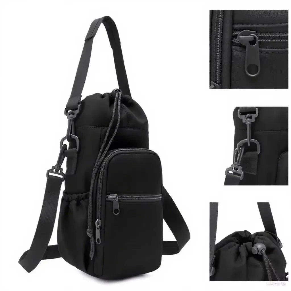 Portable Water Bottle Bag with Adjustable Strap Thermal Mugs Insulated