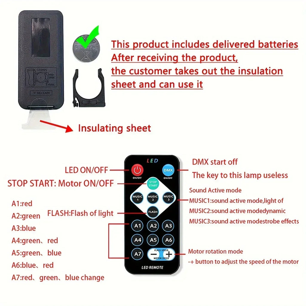 LED Galaxy Projector Light Multi-color Remote Control for Bedroom
