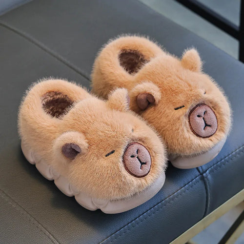 Capybara Children's Winter Cotton Slippers New Boys Girls Cartoon