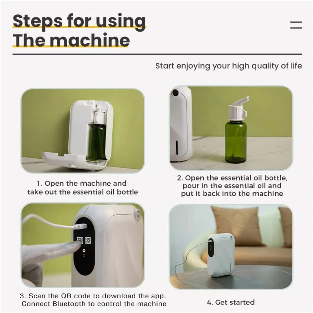 Aroma Diffuser Scent Machine Coverage 200m³ Bluetooth APP Control