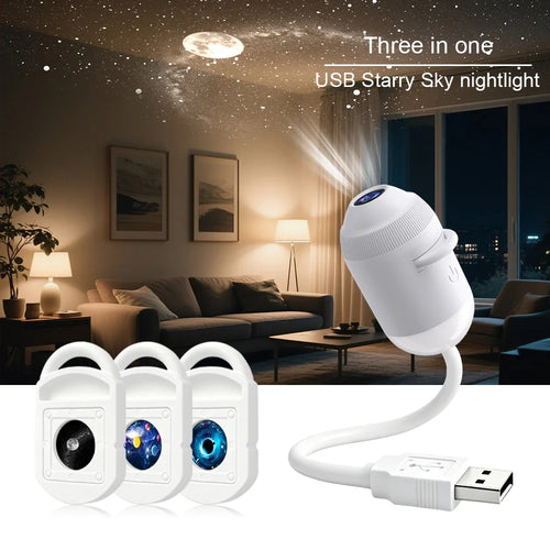 USB Starry Sky Projection Light for Car Interior, Home, Bedroom