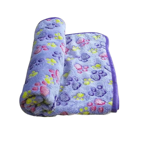 Soft Fluffy High Quality Pet Blanket Cozy Cartoon Pattern Mat Warm