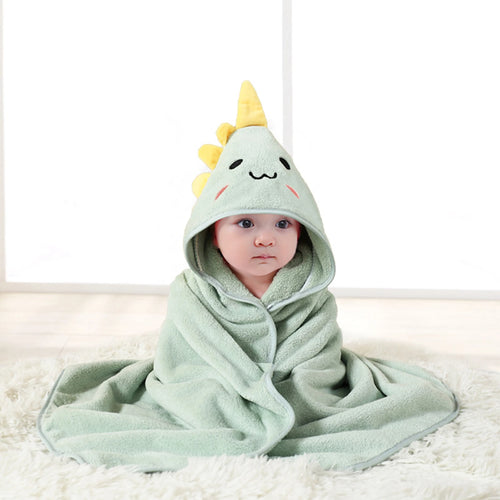 Baby Animal-Shaped Bathrobe, Quick-Absorbing Soft Hooded Bath Towel