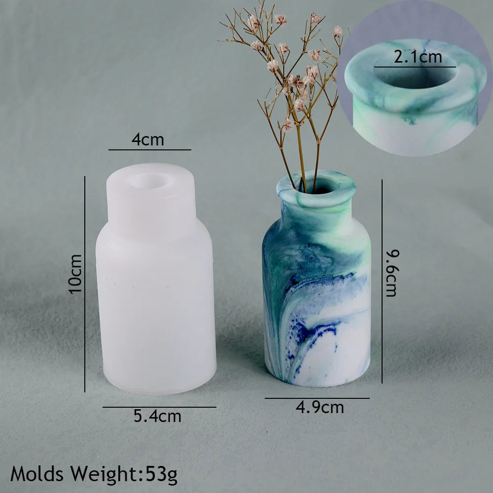 Circular Stripe Vase Silicone Mold DIY Cylindrical Stereoscopic Vase