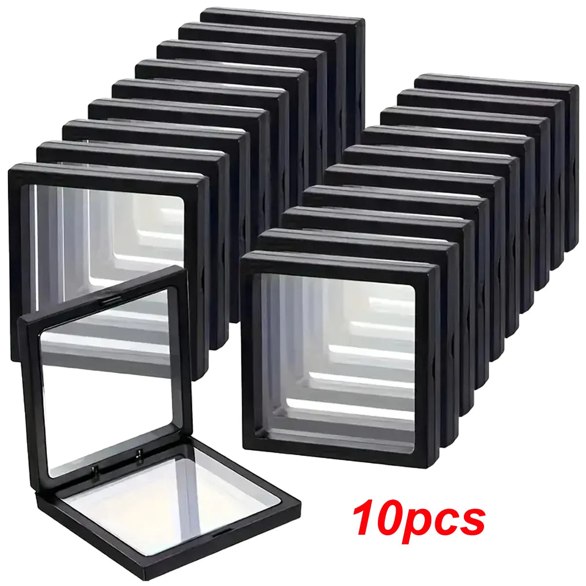 10pcs, Transparent Floating Display Box, Plastic Film Jewelry