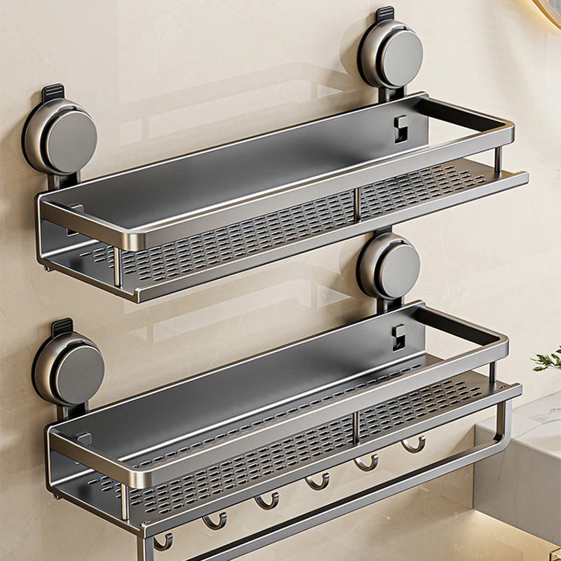 Multifunctional Suction Cup Rack Kitchen Utensils Storage Wall Mounted