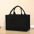 Leisure thickened handheld canvas tote bag black three-dimensional men