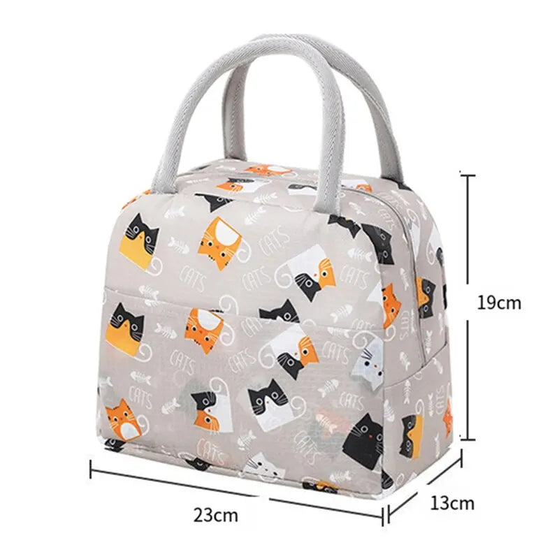 Cartoon Lunch Bag Portable Insulated Thermal Heat Children's Bento Bag