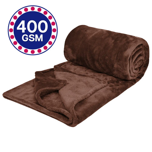Fleece Blanket Solid Throw Blankets for Couch & Bed, Plush Cozy Fuzzy