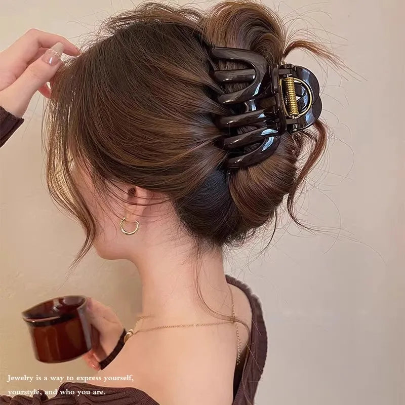 Top Grade Pumpkin Hair Claw Clip For Women Sweet Hair