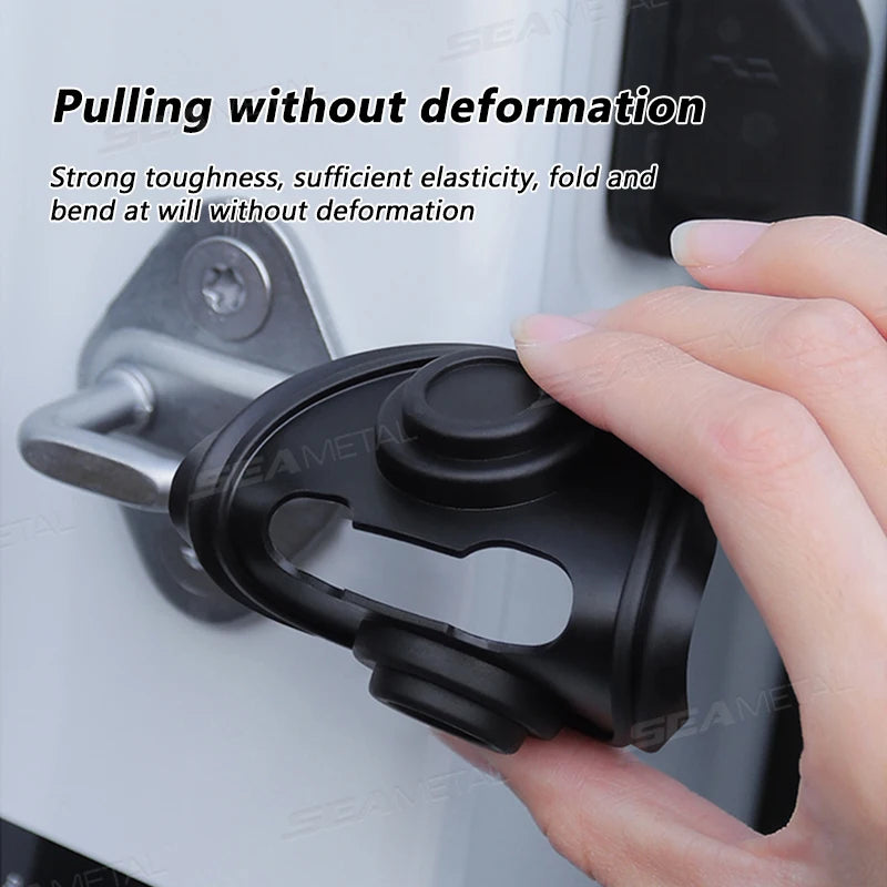 SEAMETAL 4 Pcs Car Door Lock Buffer Shock Absorber Silicone Cushion