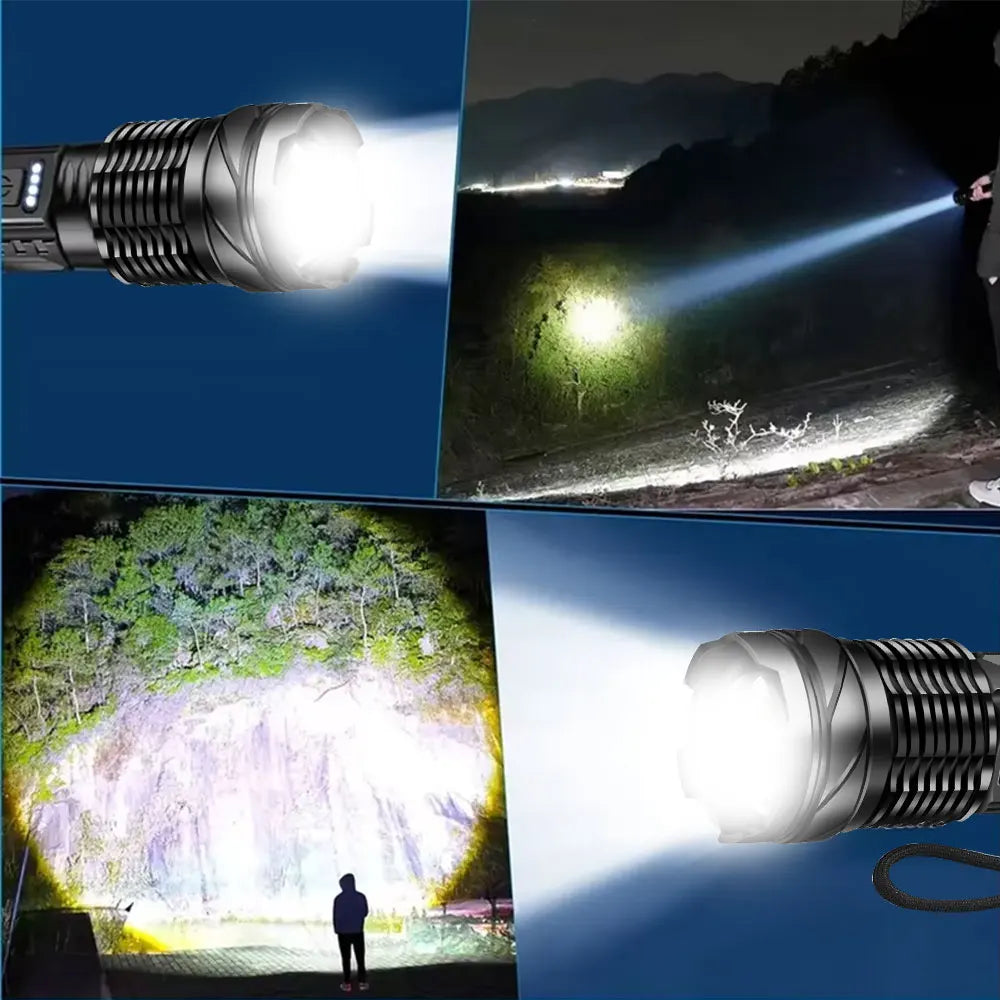 High Powerful LED Flashlights Long Range 150M Super Bright Torch Light