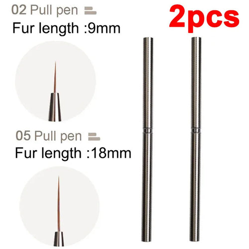 Nails Art Liner Brushes Striping Drawing Elongated Lines Painting