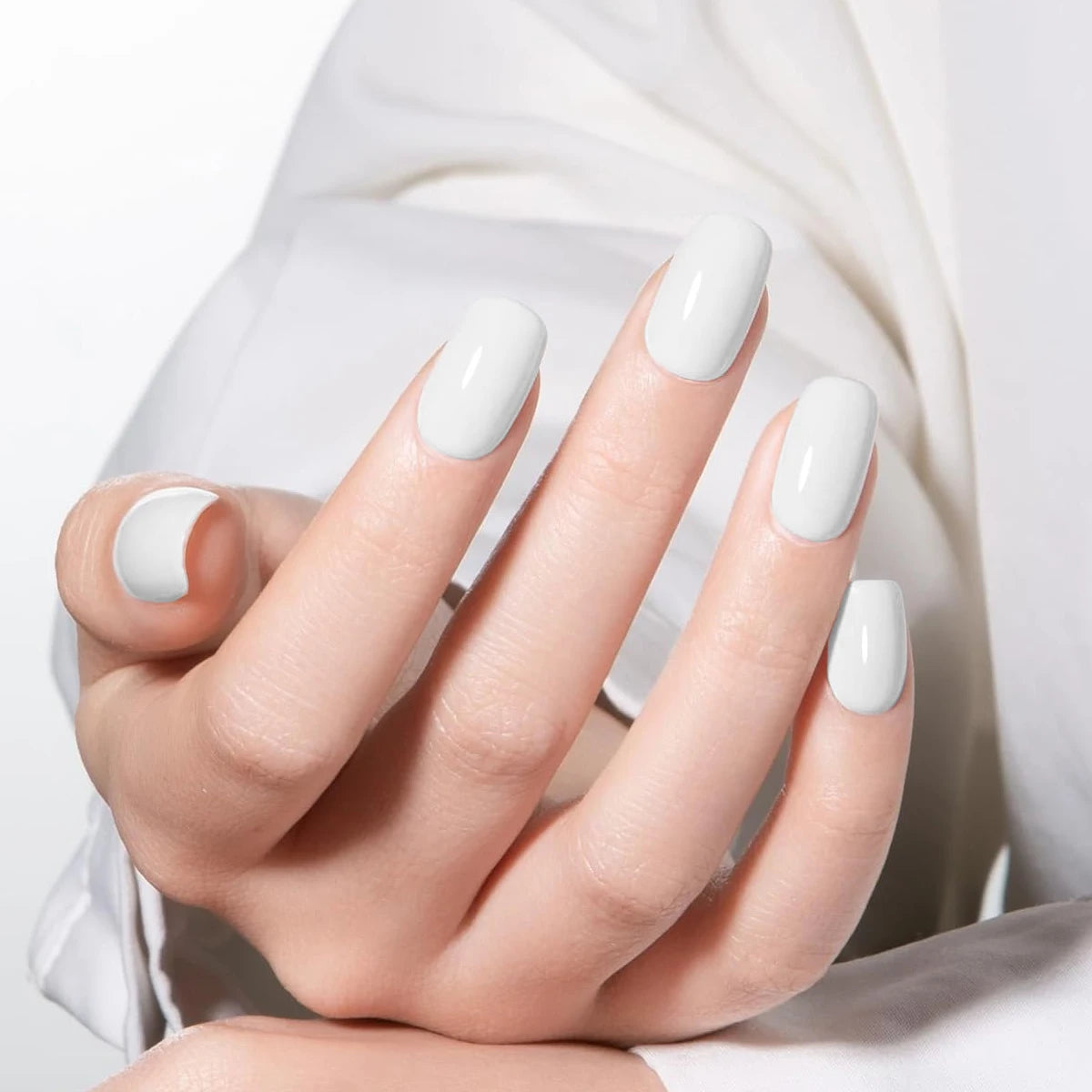 Hassleless 15ml White Gel Nail Polish, French Extension, Requires Uv
