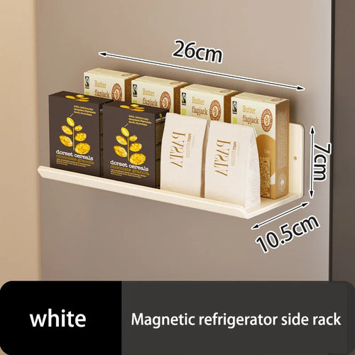 Magnetic Kitchen Refrigerator Storage Rack Without Punching