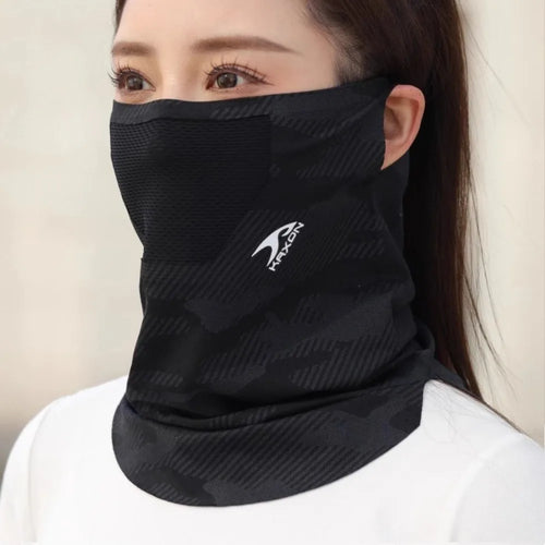 Sunscreen Face Mask Breathable Mesh Neck Gaiter Mask Scarf Ice Silk