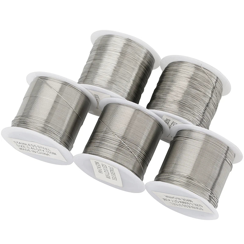 1roll Stainless Steel 0.2 0.3 0.4 0.5 0.6 mm Beading Wire Line Thread