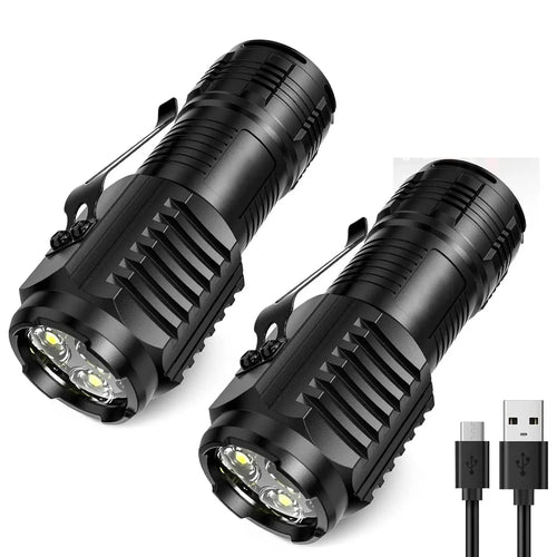 Rechargeable EDC LED Flashlight Portable Strong Light Waterproof