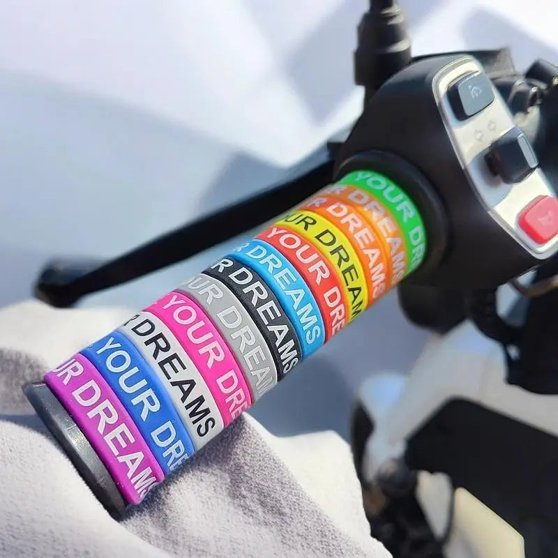 30mm Motorcycle Handlebar Covers Anti Slip O-Rings Silicone Handle