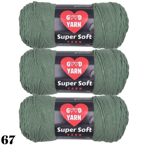 190g x 3 Pcs Soft & Cozy Multicolored Acrylic Yarn for Crocheting
