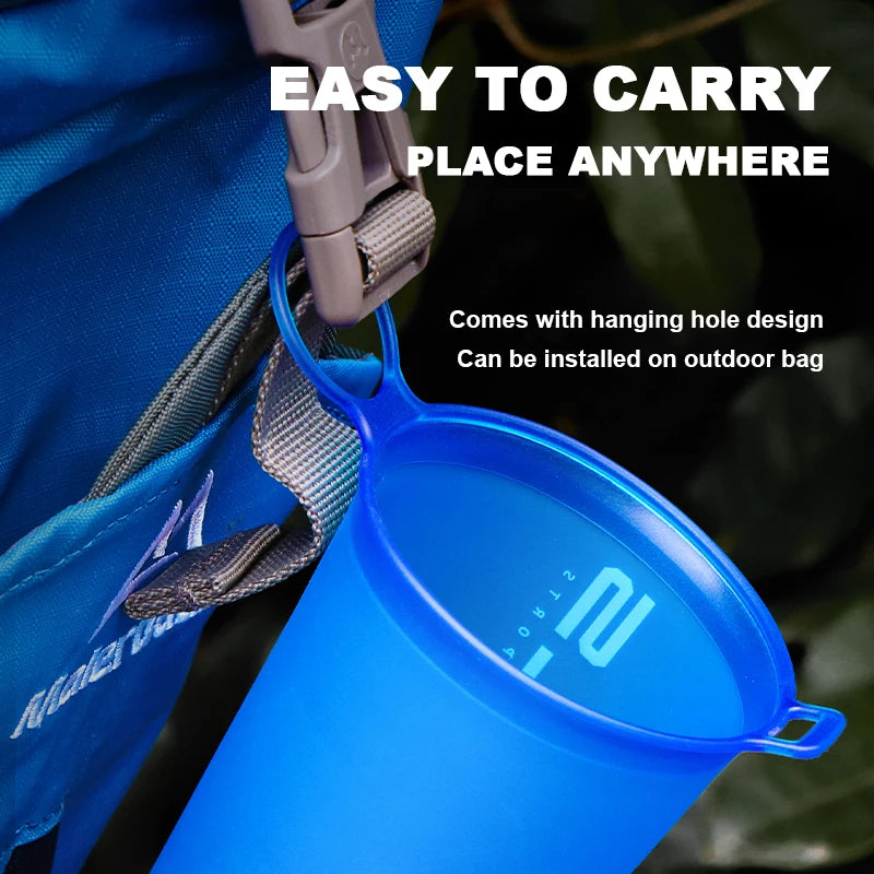 WRELS Folding Water Bottle TPU BPA-Free Collapsible Soft Flask Outdoor