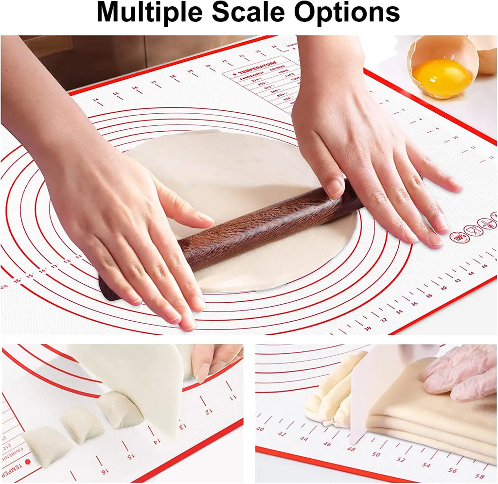 UNTIOR Kneading Dough Mat Silicone Baking Mat Pizza Cake Dough
