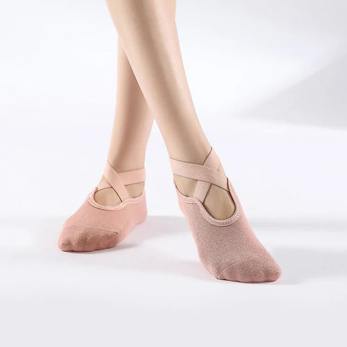 Bandage Yoga Socks for Women Pilates Ballet Dance Cotton Socks