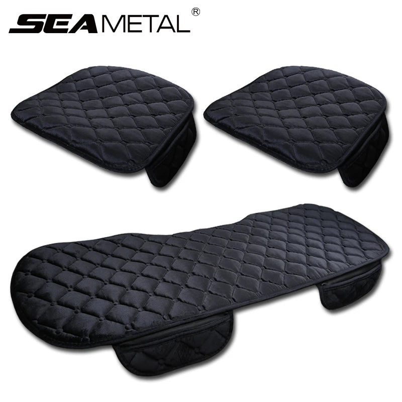 SEAMETAL Plush Car Seat Cover Anti Slip Soft Seat Cushion Auto Chair