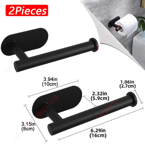 1~2PCS Toilet Paper Rack Bathroom Paper Towel Holder Adhesive
