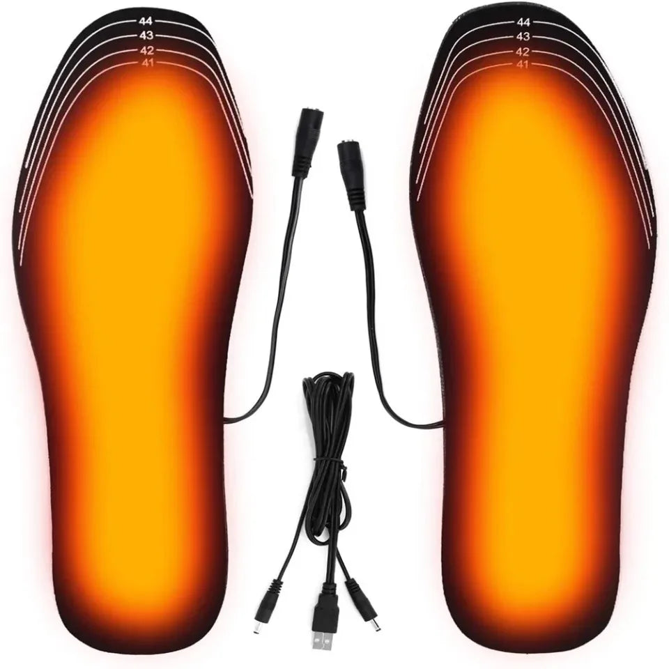 USB Rechargeable Heated Insoles for Winter Customizable Electric Shoe