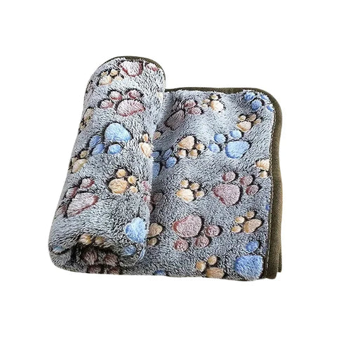 Soft Fluffy High Quality Pet Blanket Cozy Cartoon Pattern Mat Warm